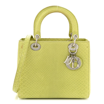 Christian Dior Snakeskin Medium Lady Dior Green 1 of 15