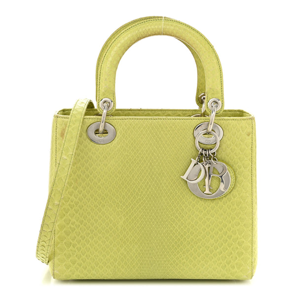 Christian Dior Snakeskin Medium Lady Dior Green 1723712 – FASHIONPHILE