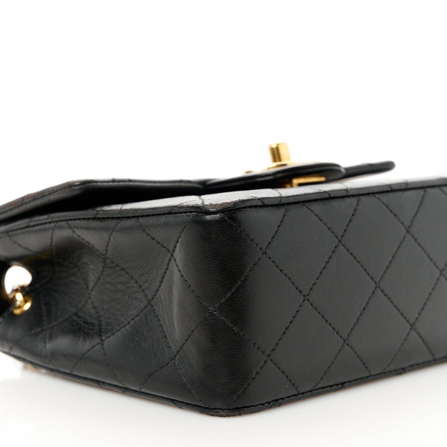 Chanel Lambskin Quilted Mini Square Flap Black 11 of 12