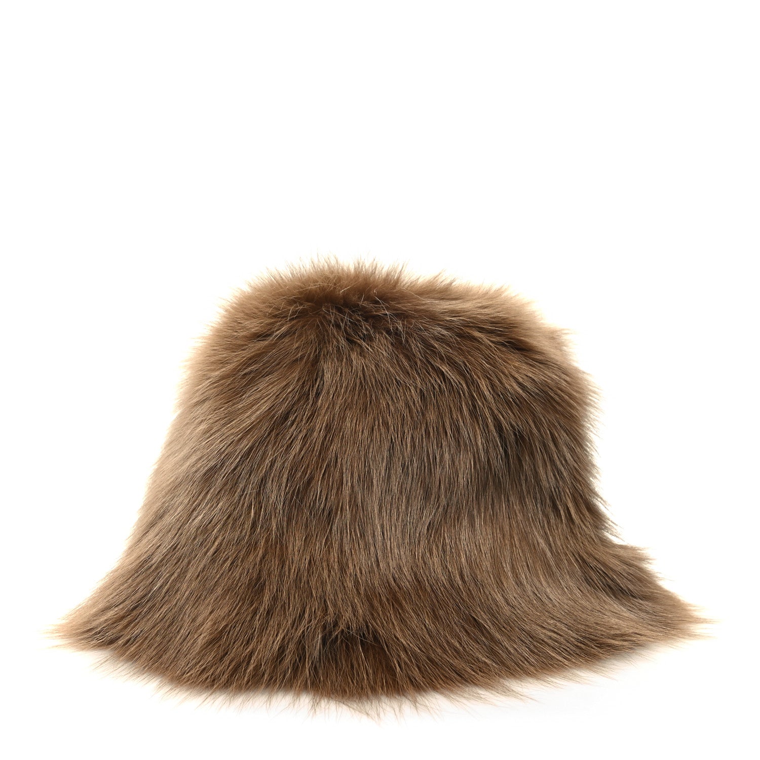 Fendi Fox Fur Bucket Hat M Brown 3 of 7