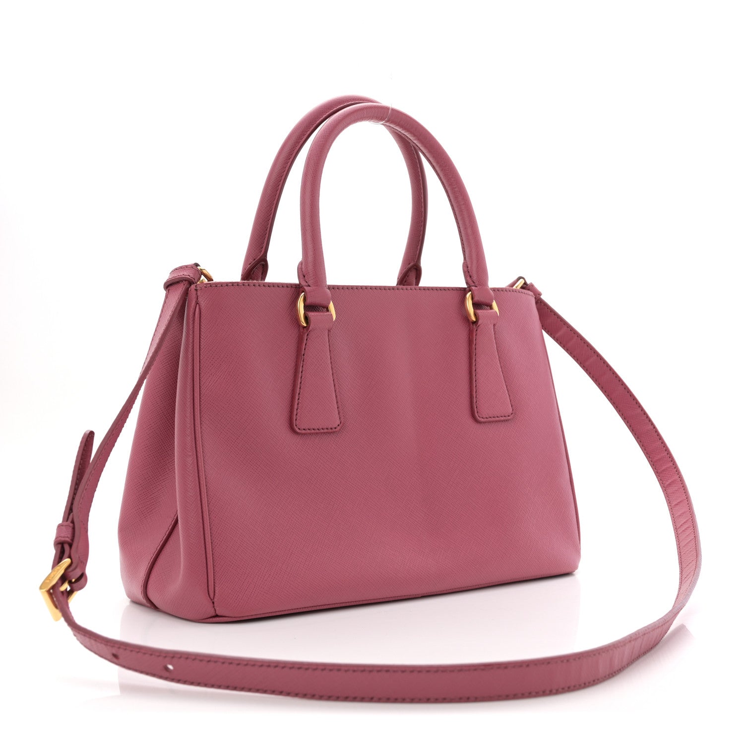 Prada Saffiano Mini Galleria Double Zip Tote Peonia 3 of 12