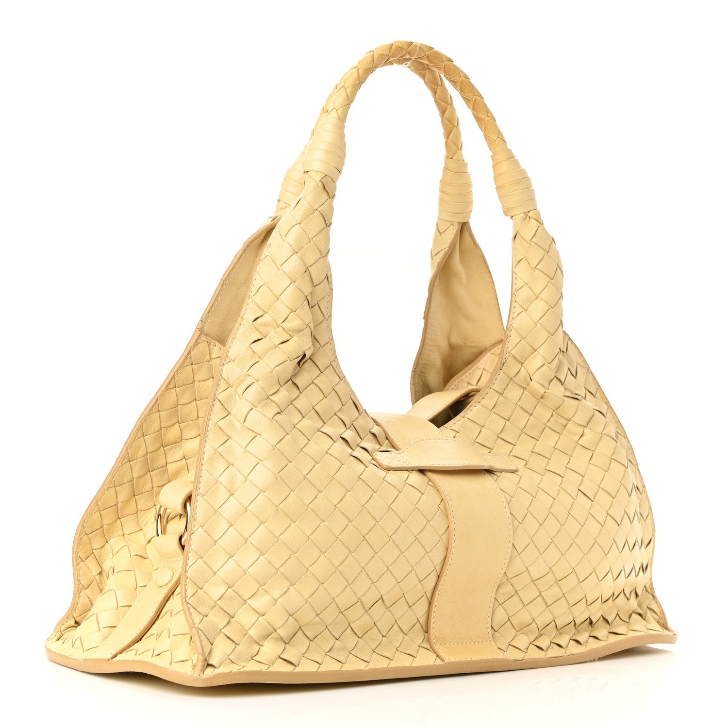 Bottega Veneta Nappa Intrecciato Shoulder Bag Banane 2 of 9
