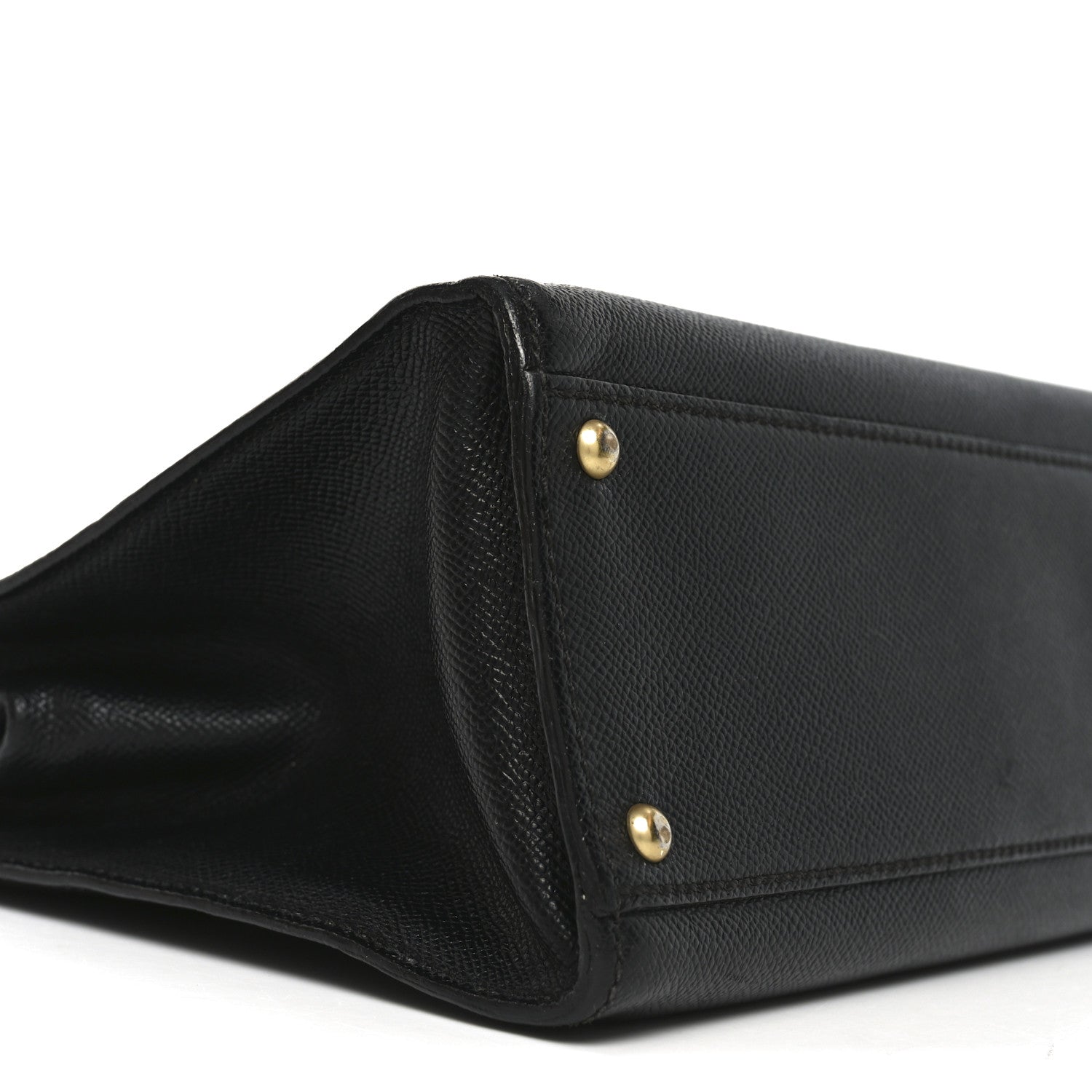 Chanel Grained Calfskin Logo Shoulder Bag Black 9 of 10