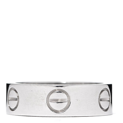 Cartier 18K White Gold 5.5mm LOVE Ring 50 5.25 3 of 5