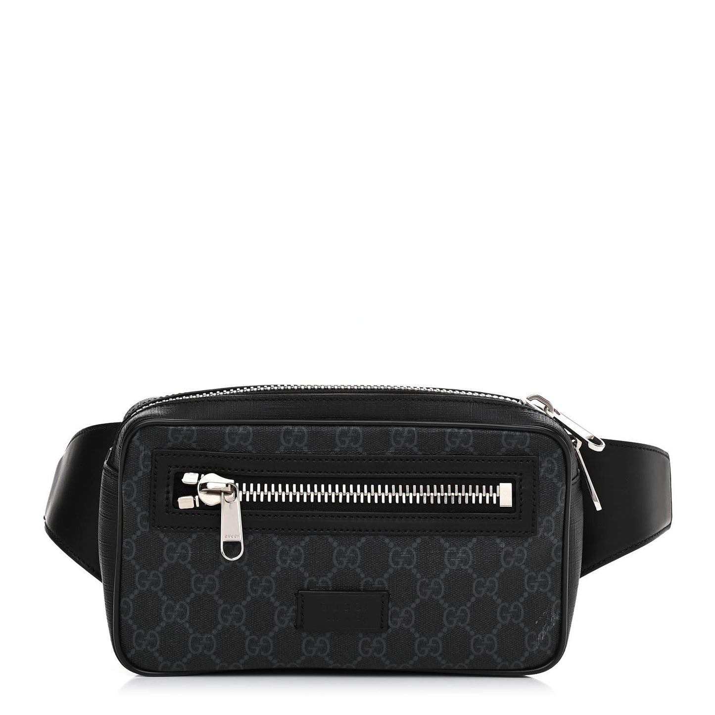 Soft GG Supreme Monogram Web Belt Bag Black Grey