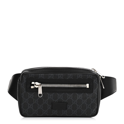 Gucci Soft GG Supreme Monogram Web Belt Bag Black Grey 1 of 11