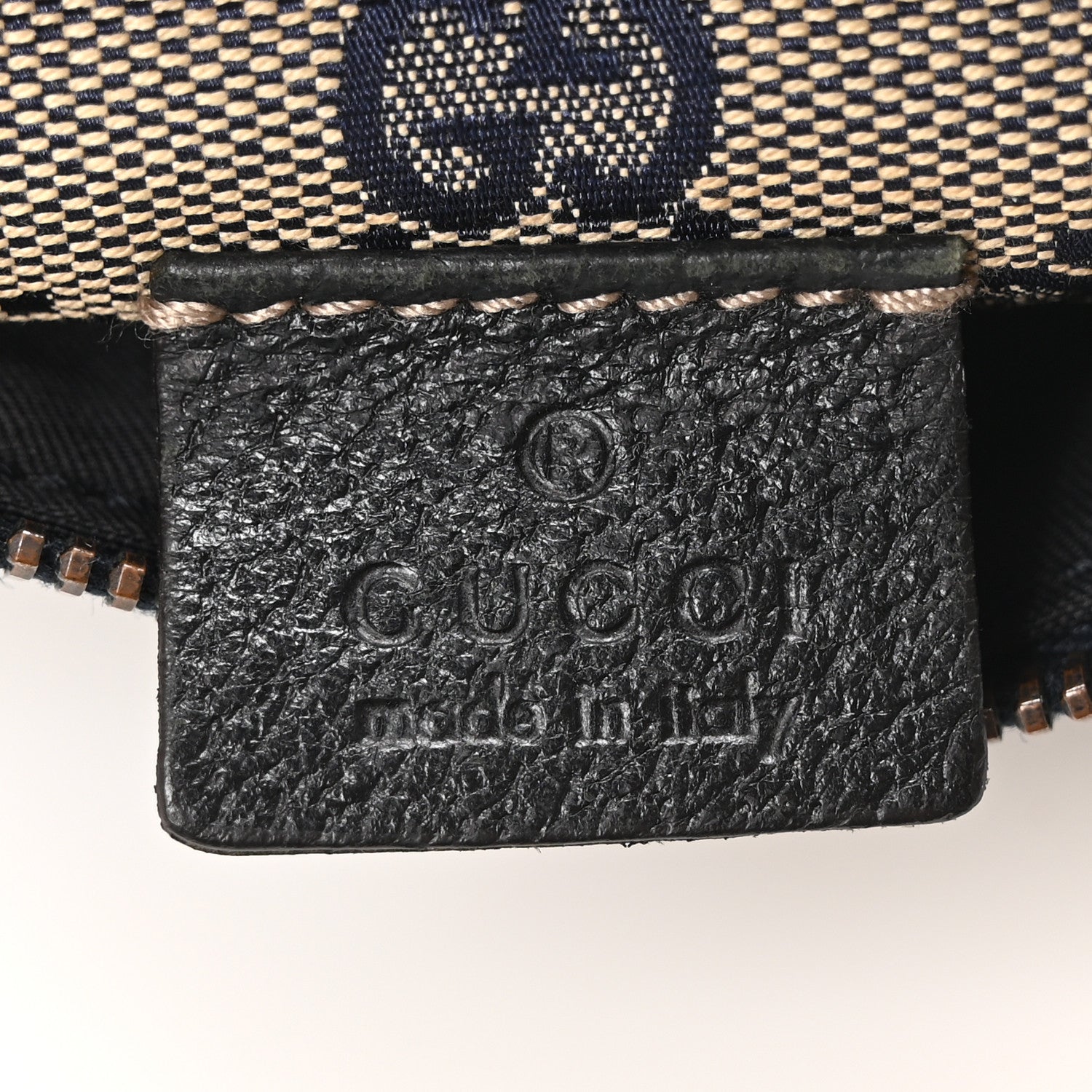 Gucci GG Monogram Web Double Pocket Belt Bag Navy 6 of 10