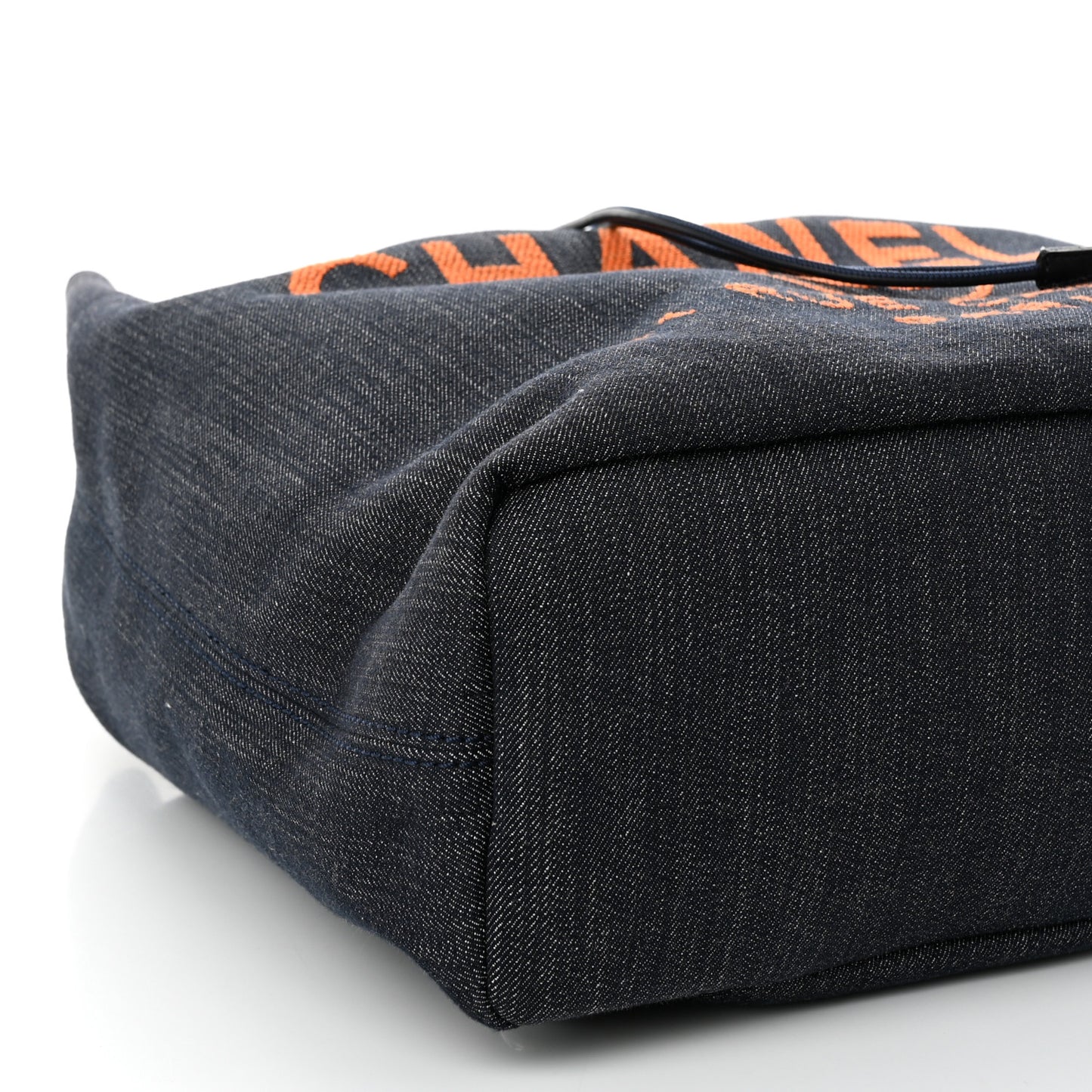 Denim Deauville Drawstring Bag Blue Orange