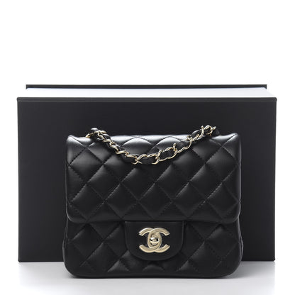 Chanel Lambskin Quilted Mini Square Flap Black 10 of 10