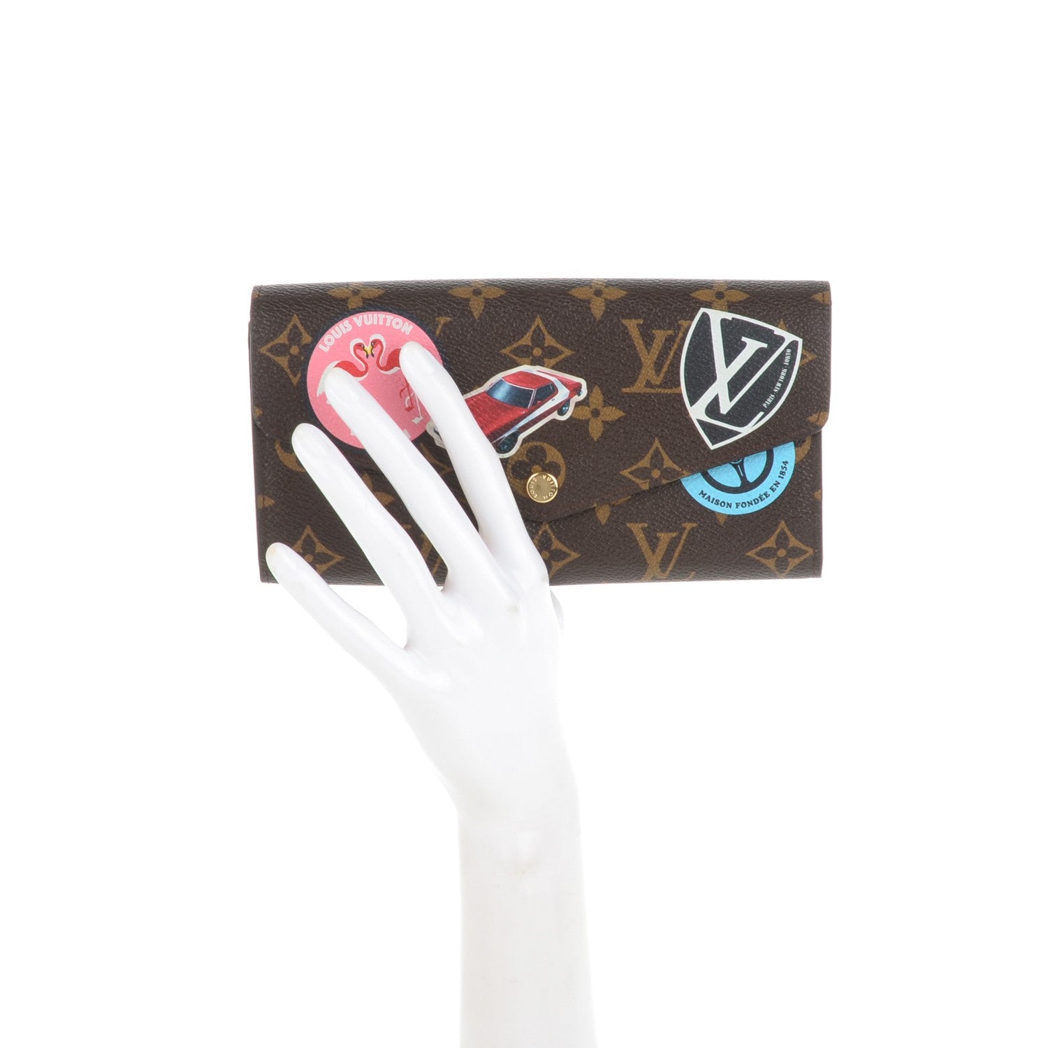 Louis Vuitton Monogram World Tour Sarah Wallet 2 of 6
