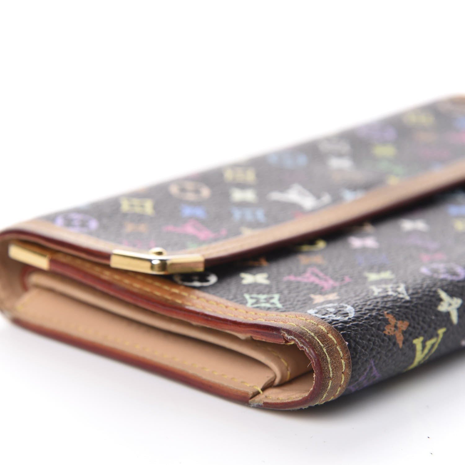 Louis Vuitton Monogram Multicolor Porte Tresor International Wallet Black 14 of 15