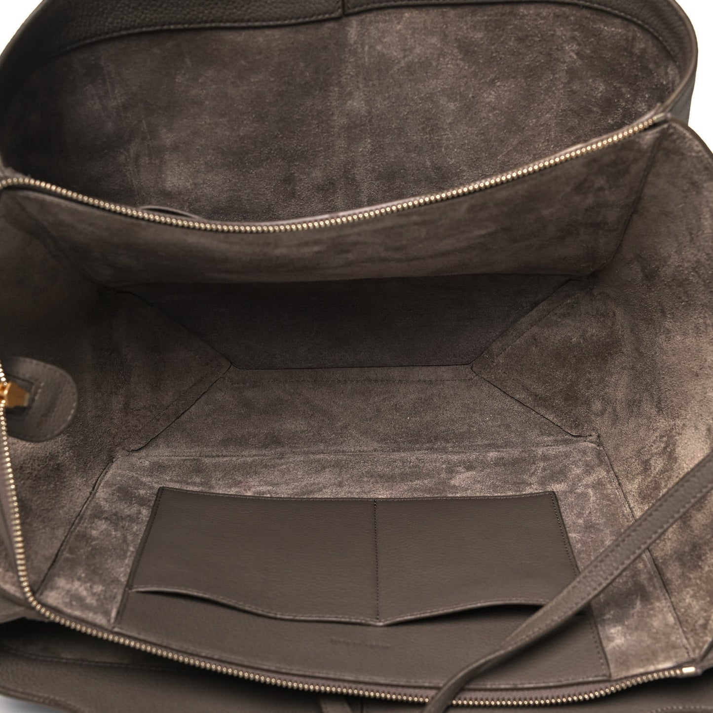 Baby Grained Calfskin Medium Tri-Fold Bag Taupe