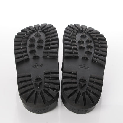 Gucci Rubber Web Mens Lug Sole Slide Sandals 9 Black Green Red 5 of 7