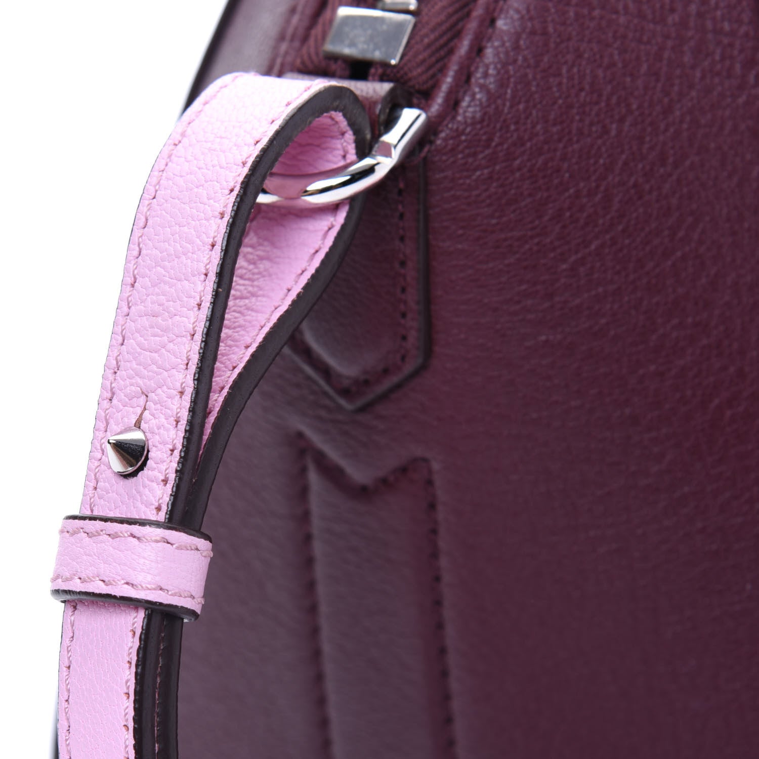 Givenchy Sugar Goatskin Mini Tri-Color Antigona Burgundy Pink White 14 of 16