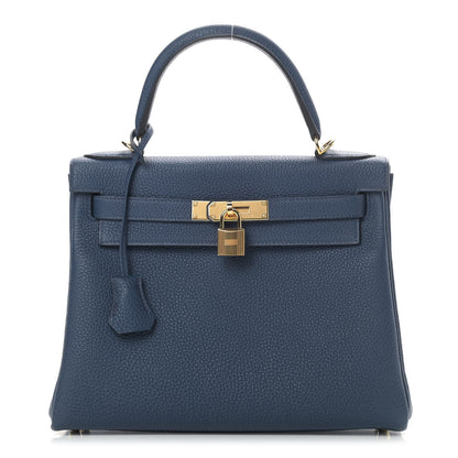 Hermes Togo Kelly Retourne 28 Bleu De Prusse 1 of 10