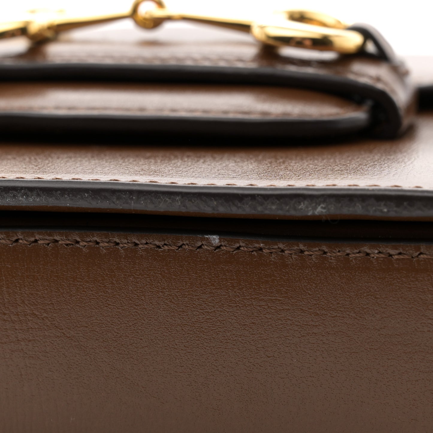 Azalea Calfskin Horsebit 1955 Shoulder Bag Brown Sugar