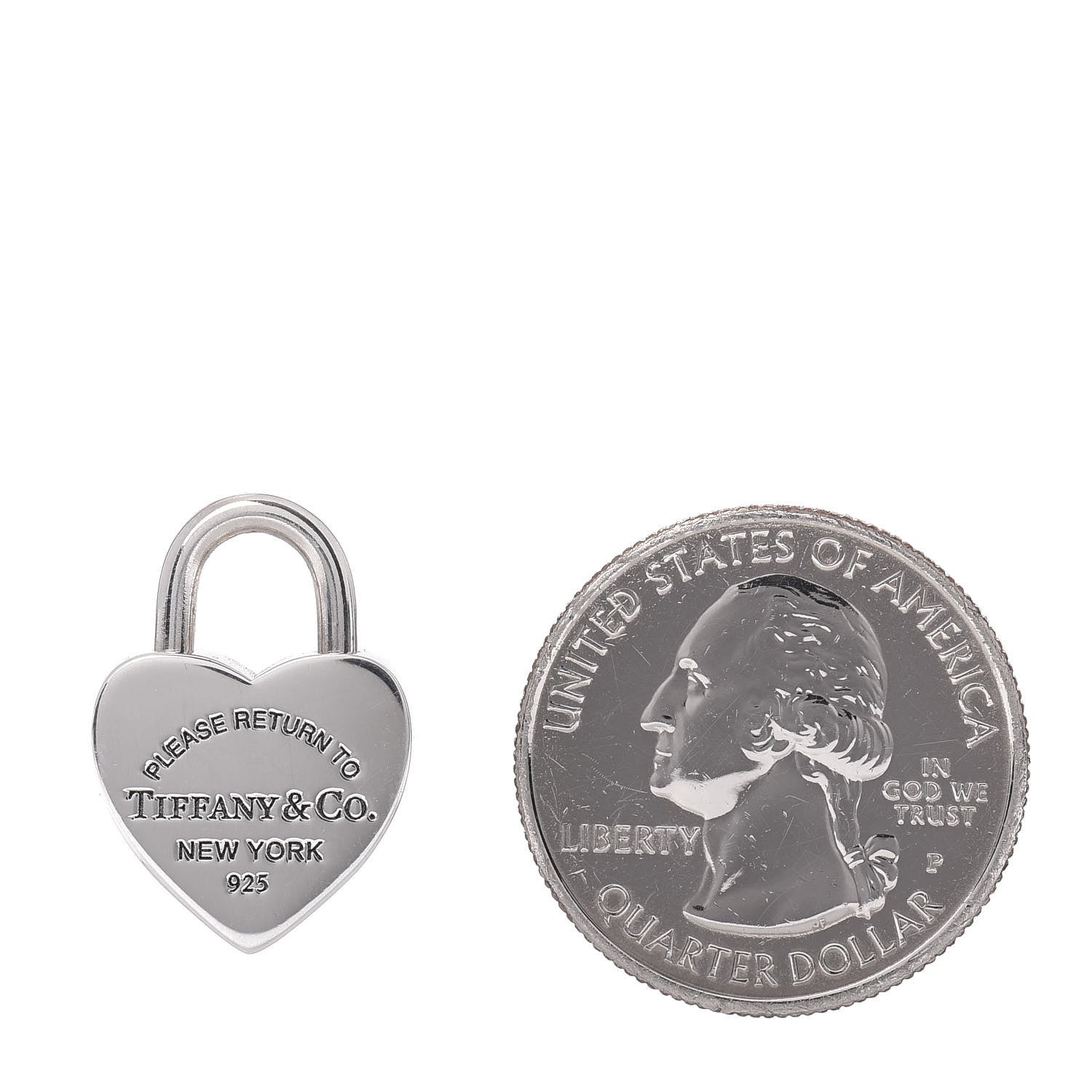 Tiffany Sterling Silver Return to Tiffany Heart Lock Pendant 2 of 3