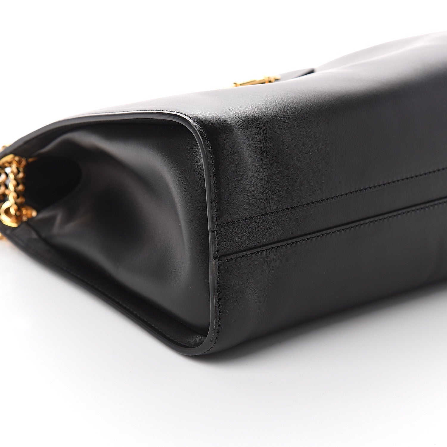 Chloe Shiny Calfskin Medium Annie Shoulder Bag Black 7 of 8