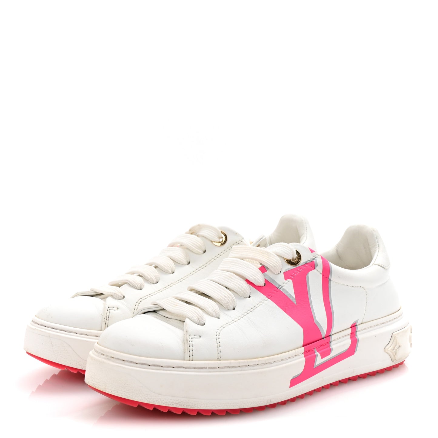 Monogram Time Out Sneakers 37.5 White Rose