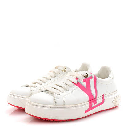 Louis Vuitton Monogram Time Out Sneakers 37.5 White Rose 4 of 9