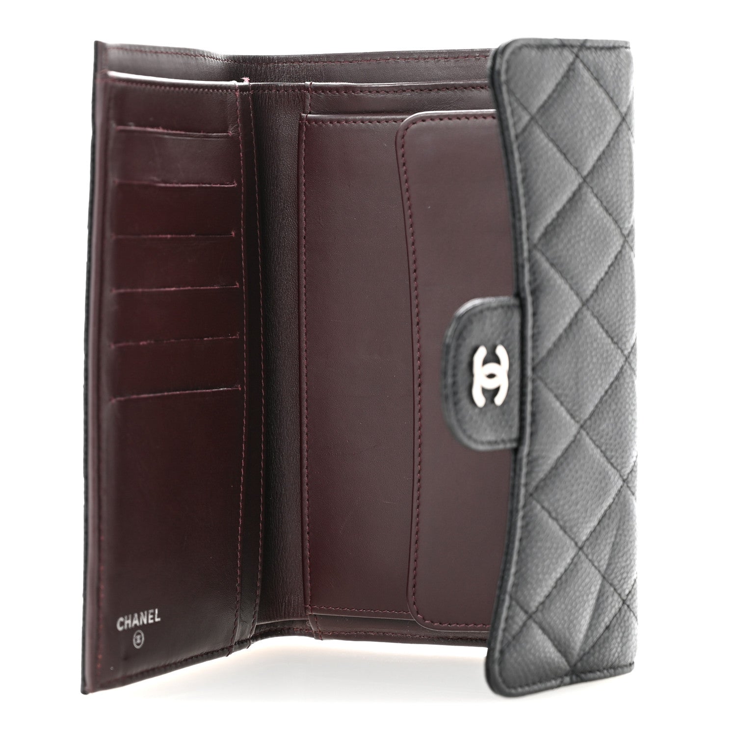 Chanel Caviar Quilted Large Flap Wallet Black 5 of 10