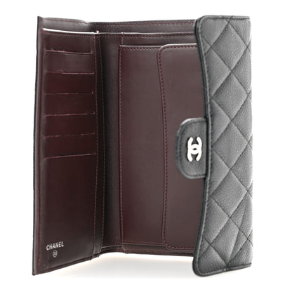 Chanel Caviar Quilted Large Flap Wallet Black 5 of 10