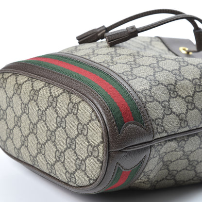 Gucci GG Supreme Monogram Web Small Ophidia Bucket Bag Brown 6 of 11
