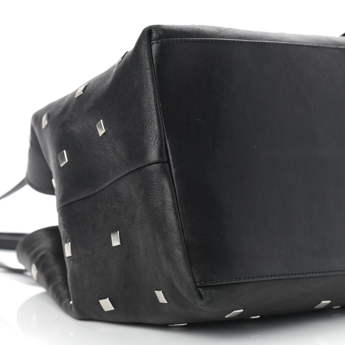 Calfskin Studded Tote Black