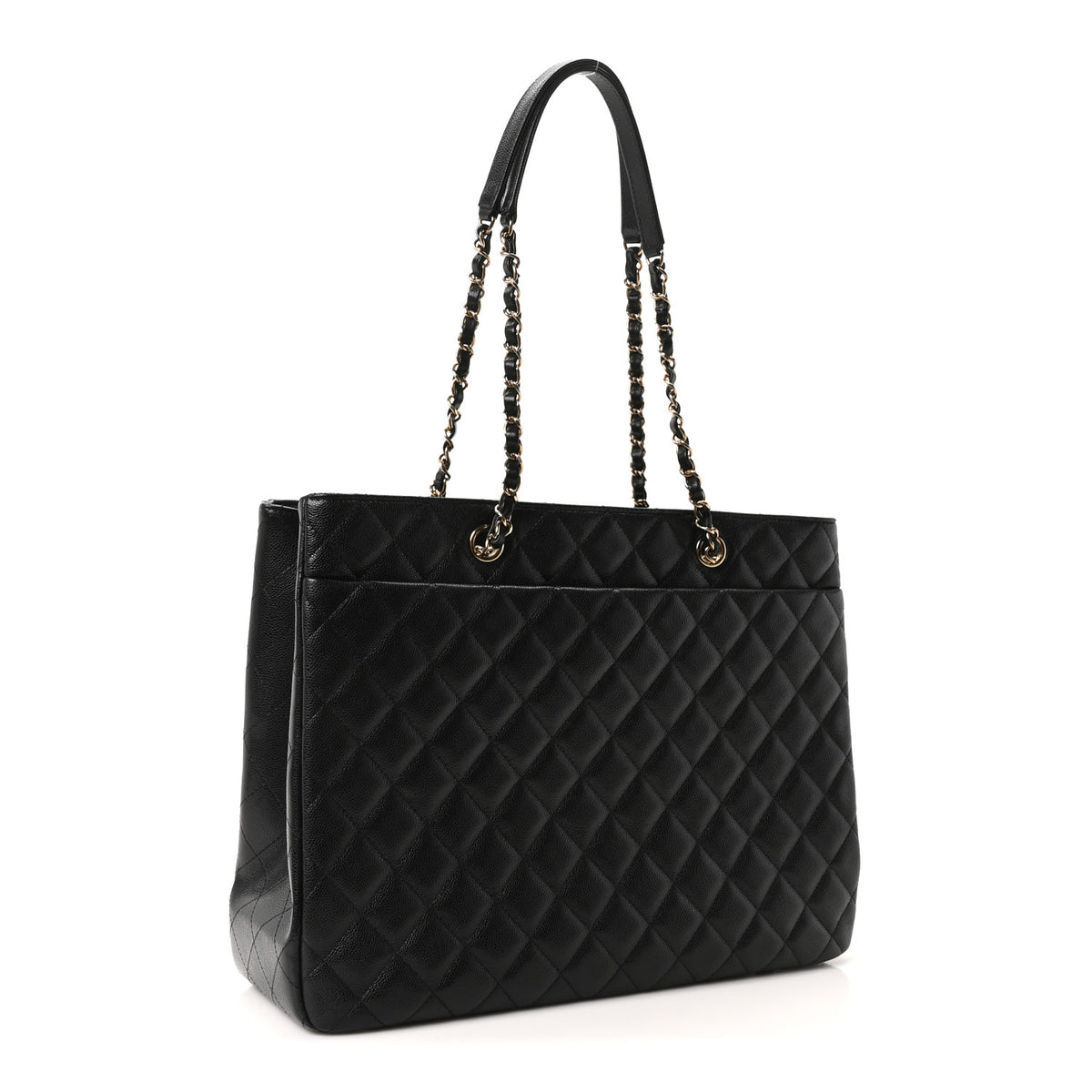 Chanel Caviar Quilted Large Classic Shopping Tote Black 3 of 10