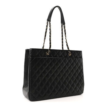 Chanel Caviar Quilted Large Classic Shopping Tote Black 3 of 10