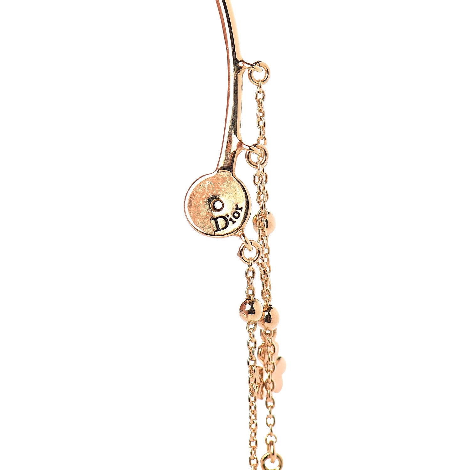 Christian Dior Pearl Shiny-D Earring Gold 3 of 4