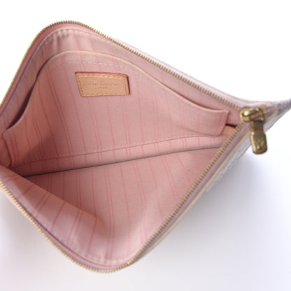Louis Vuitton Damier Azur Neverfull MM GM Pochette Rose Ballerine 5 of 9