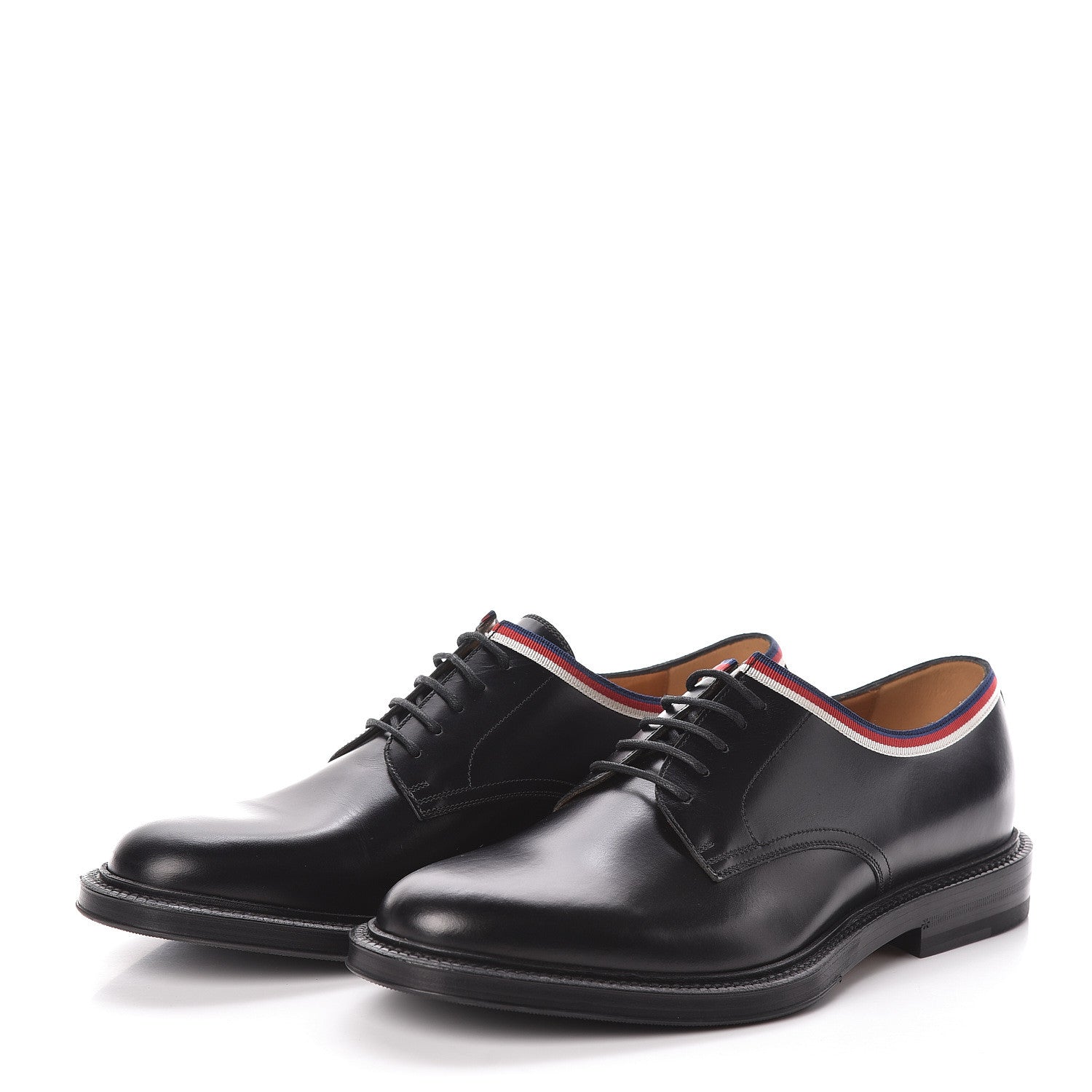 Gucci Calfskin Mens Derby Loafers 8 Black 3 of 7