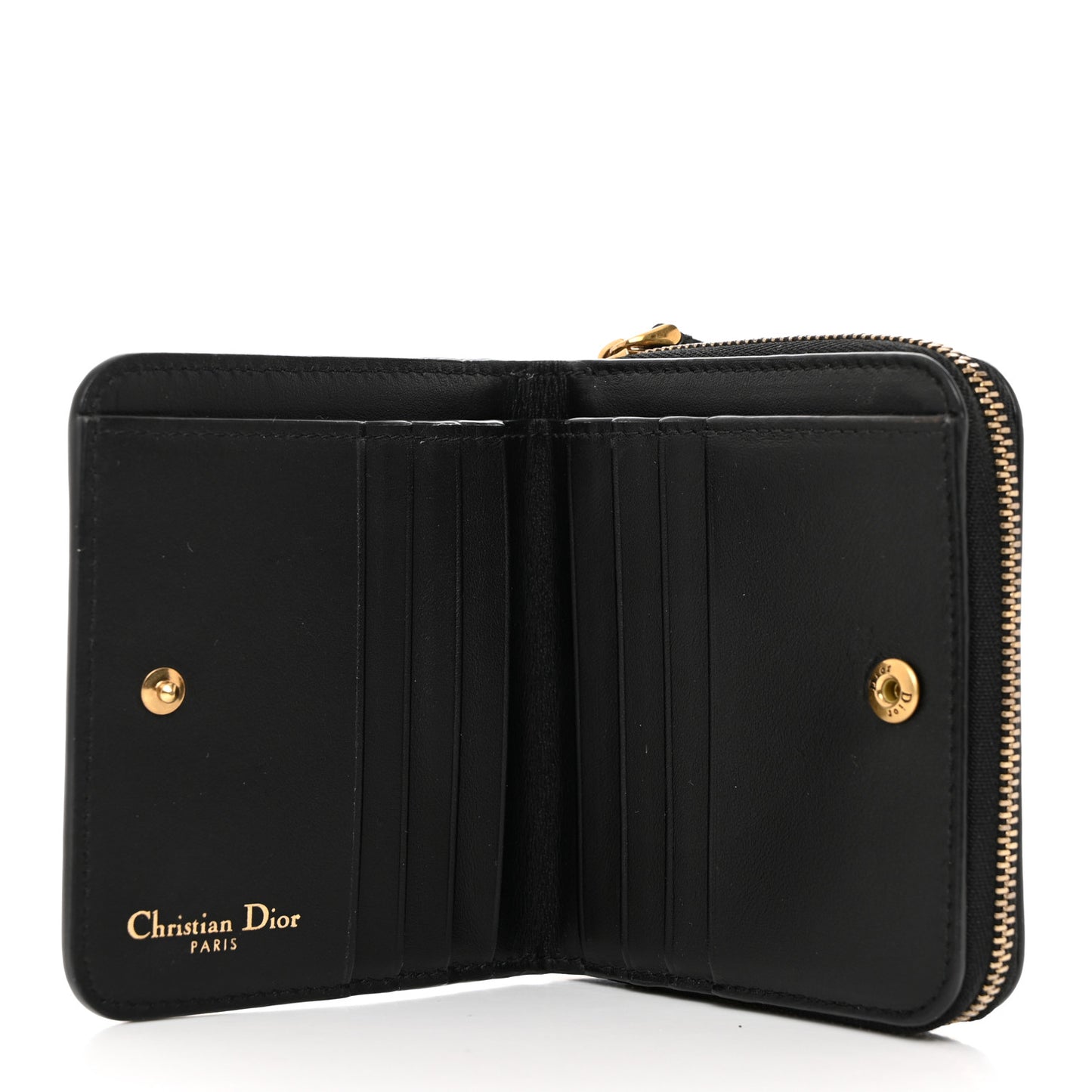Calfskin Stars Voyageur French Wallet Black