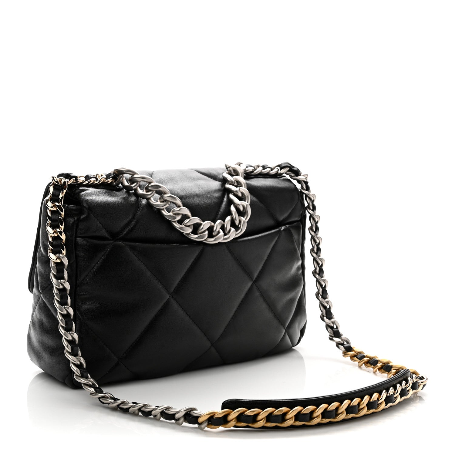 Chanel Lambskin Quilted Large Chanel 19 Flap Black 3 of 10