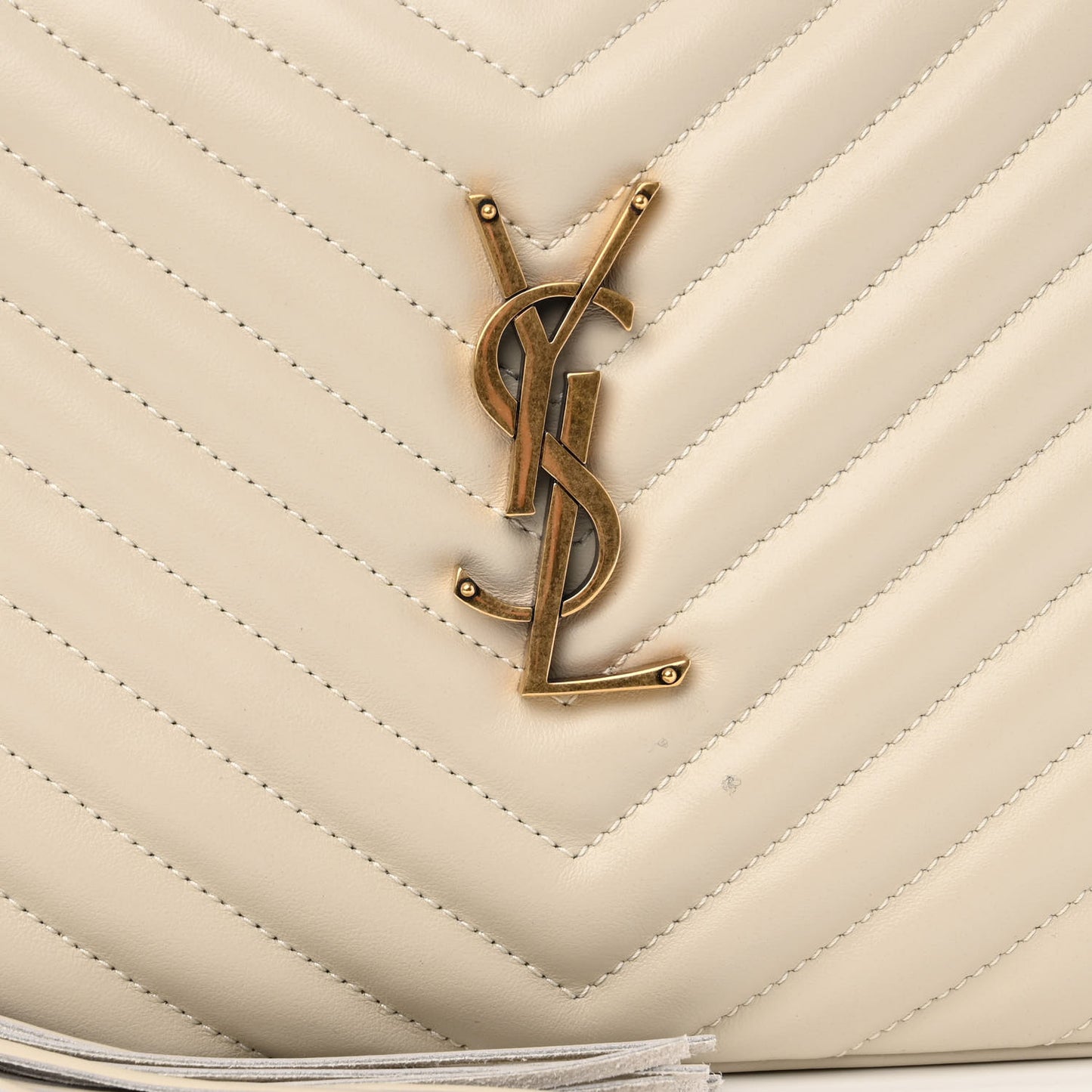 Calfskin Matelasse Monogram Lou Camera Bag Crema Soft