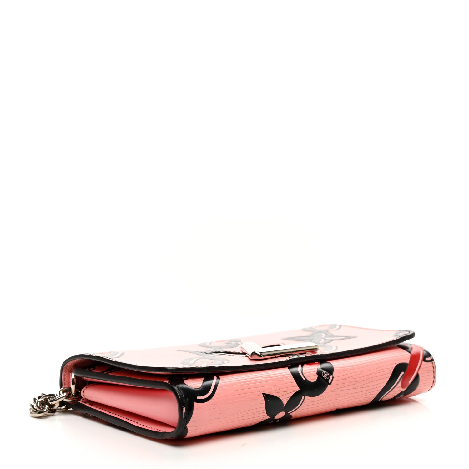 Louis Vuitton Epi Chain Flower Print Twist Chain Wallet Pink 4 of 11