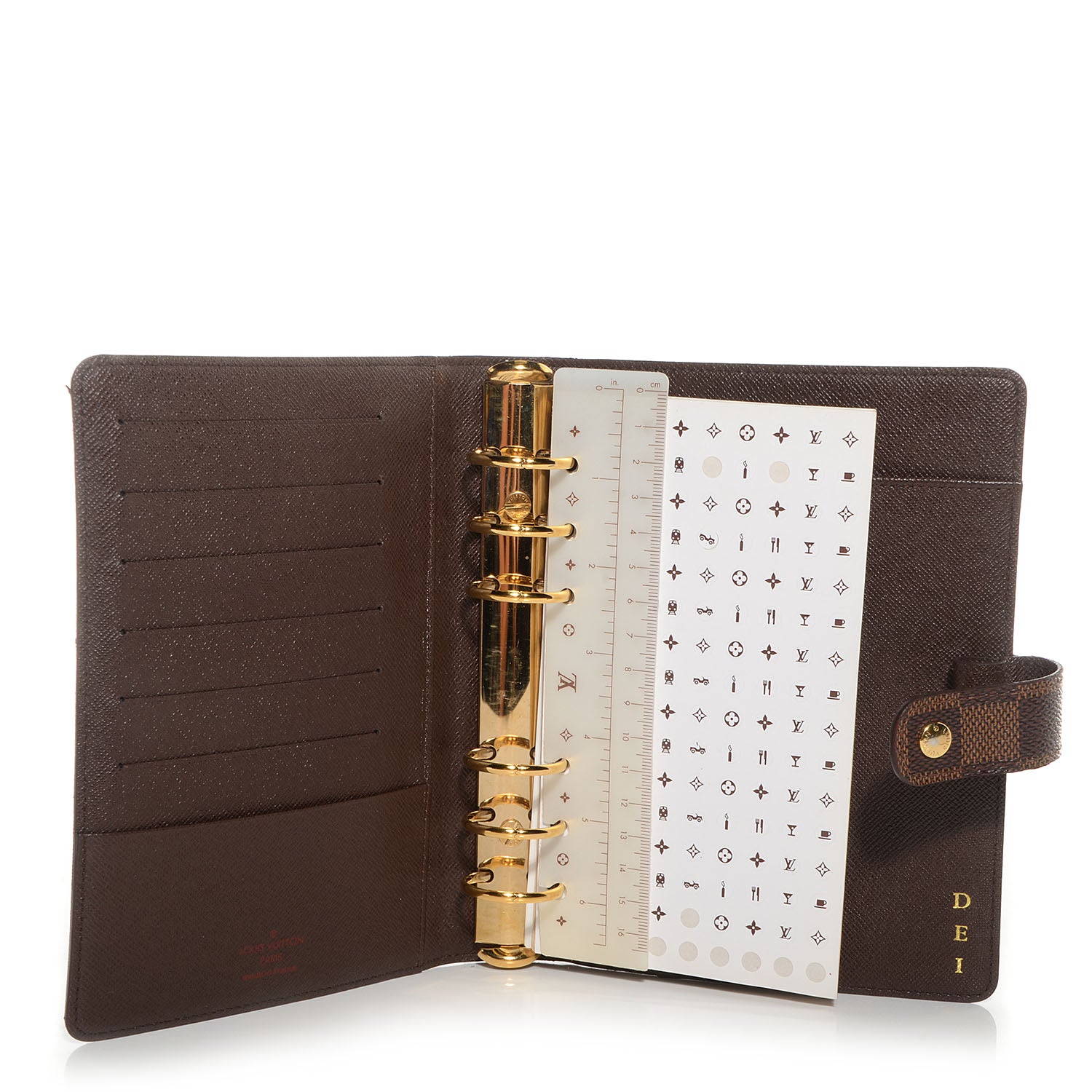 Louis Vuitton Damier Ebene Medium Ring Agenda Cover 4 of 7