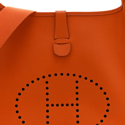 Hermes Epsom Evelyne II GM Orange 8 of 11