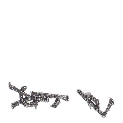 Saint Laurent Berber Metal Deconstructed Opyum Clip On Earrings 1 of 5