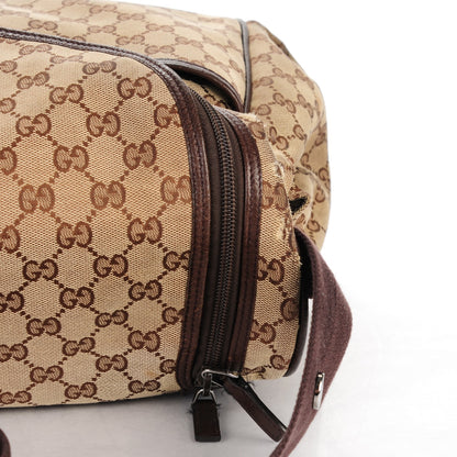 Gucci Monogram Natural Pigskin Large Diaper Bag Beige Ebony Cocoa Dark Chocolate 8 of 13