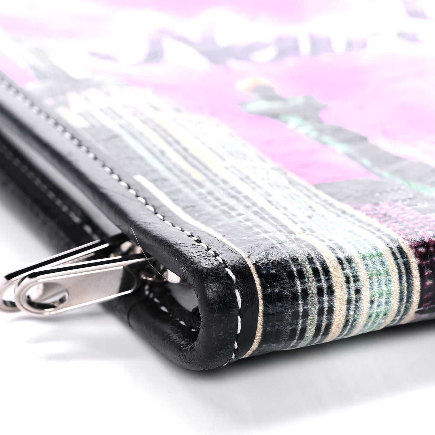 Agneau Arena NYC Mini Bazar Pouch Rose Black Gris Rouge