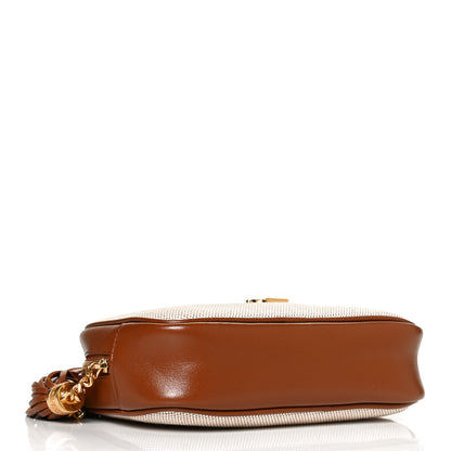 Saint Laurent Cotton Monogram Mini Lou Camera Bag Beige Brick 4 of 10