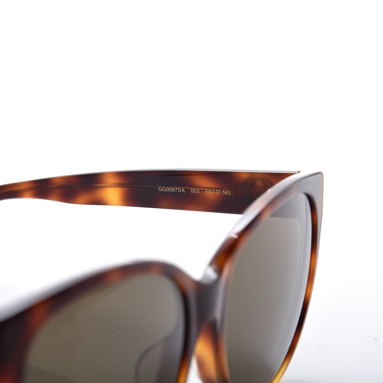 Gucci Cat Eye GG Sunglasses GG0097SA Tortoise 5 of 6