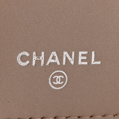 Chanel Metallic Caviar Quilted 6 Key Holder Light Beige 6 of 11