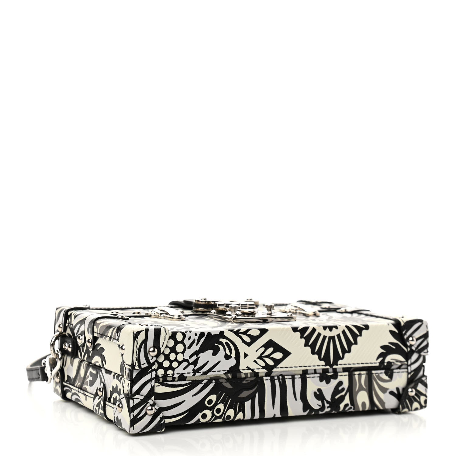 Louis Vuitton Epi Floral Petite Malle White Black 4 of 10