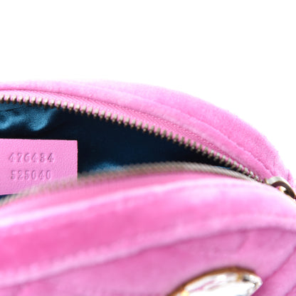 Gucci Velvet Matelasse Marquise Crystals GG Marmont Belt Bag 95 38 Malva 9 of 11