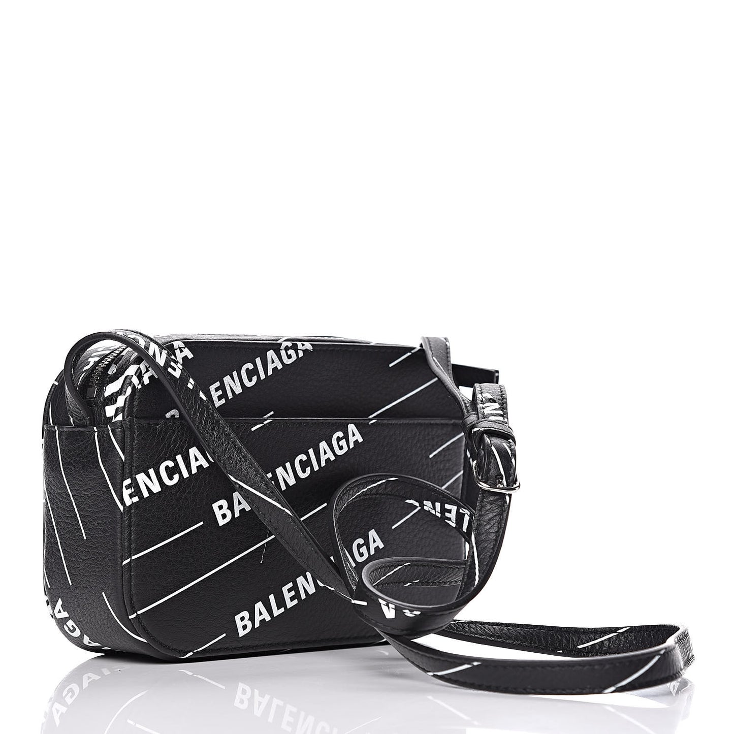 Calfskin Logo Print XS Everyday Camera Bag Black