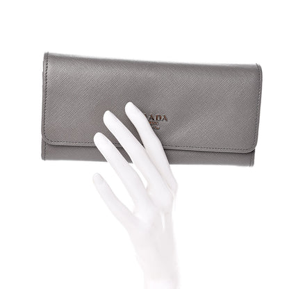 Prada Saffiano Metal Continental Flap Wallet Marmo 2 of 8