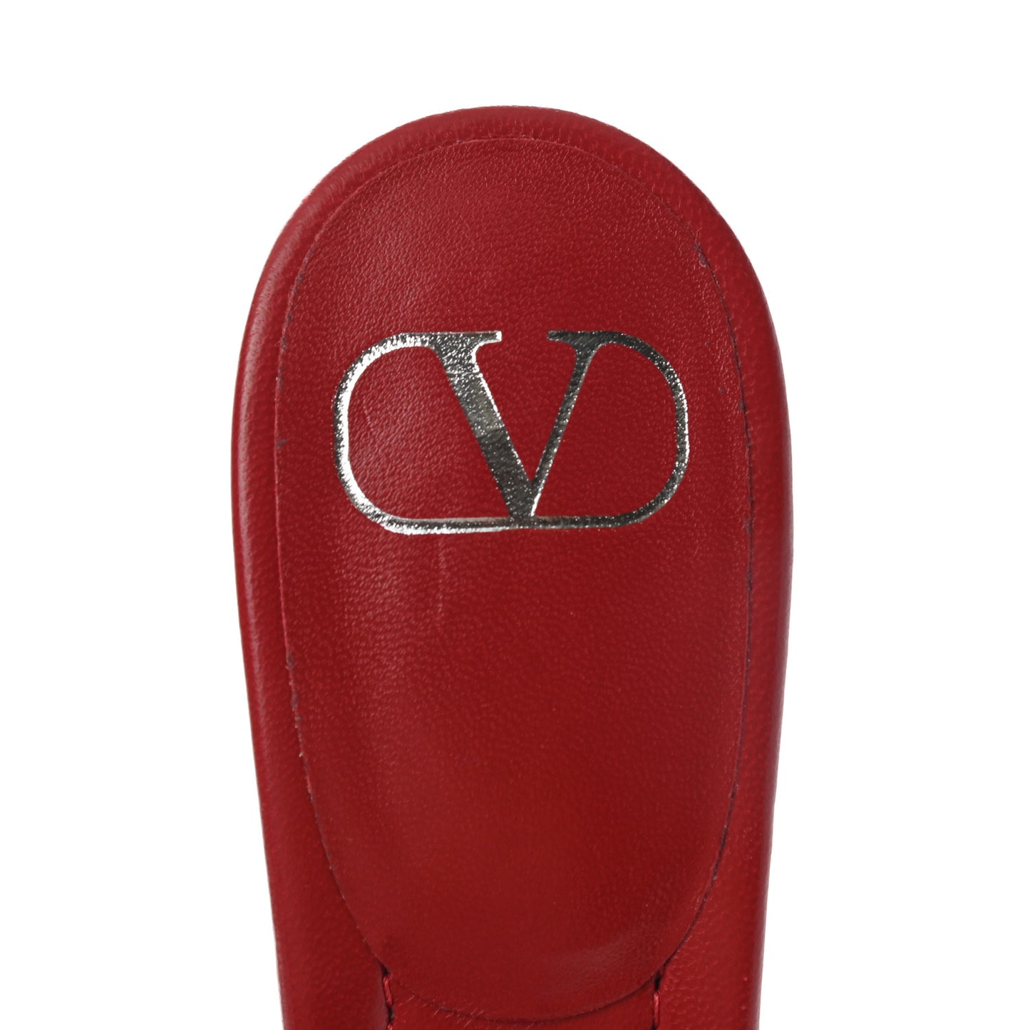 Patent VLogo 65mm Slide Sandals 39.5 Rosso Valentino